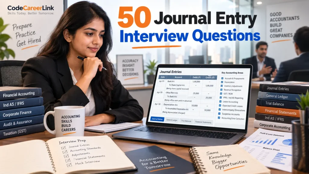 Top 50 journal entry interview questions with debit credit and accounting concepts
